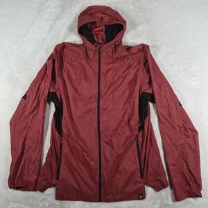 SmartWool Merino Sport Ultra Light Hoodie Jacket Men's Large Red Hiking Outdoors